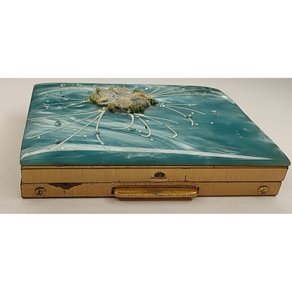 marhill cigarette case Vintage Mother-of-Pearl? Marhill? 1847 Genuine Leather Cigarette Box